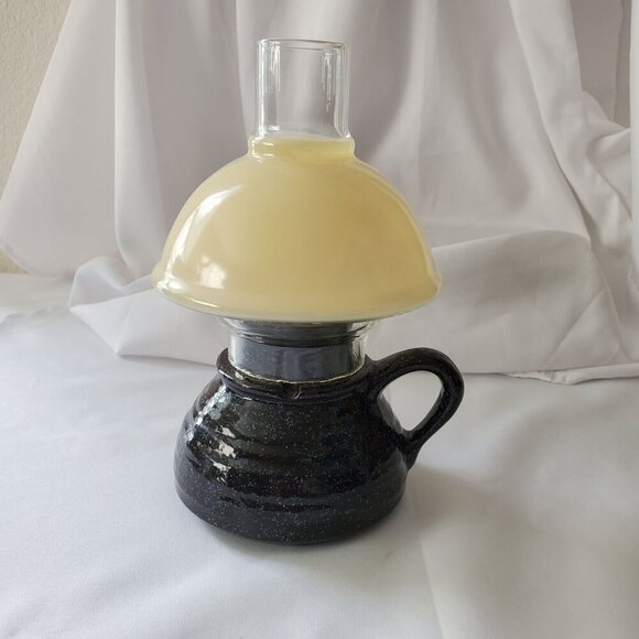 Vintage Dome Globe Hurricane Lamp Tealight Candlelight Holder Glass Chimney - Picture 2 of 13